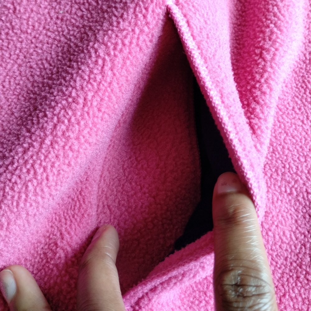 β’L.L. Bean Child Vest Bright Pink Fleece Full Zip Sleeveless Jackets No Size Tag - Picture 11 of 16